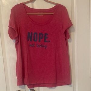 Jasmine & Ginger Red Tee with Blue Graphic